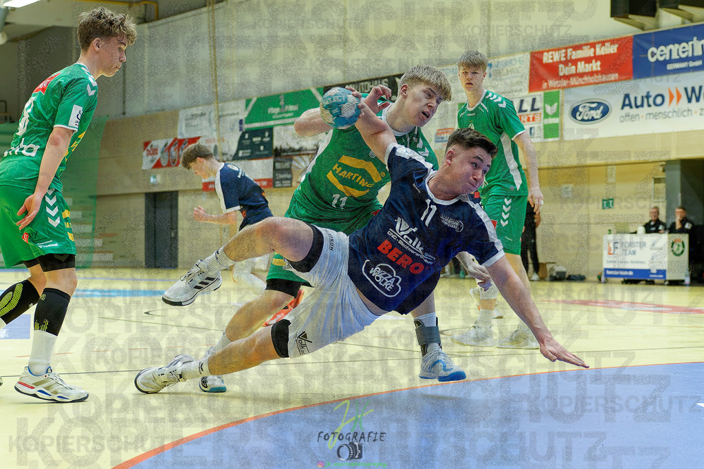 mJB Pokalrunde dt. Meisterschaft, TV Hüttenberg - TSV GWD Minden | mJB Pokalrunde dt. Meisterschaft, TV Hüttenberg - TSV GWD Minden am 15.03.2025 in Münchholzhausen (Sporthalle Münchholzhausen)Photo © 2025 - Jörg Heinrich - Realisiert mit Pictrs.com