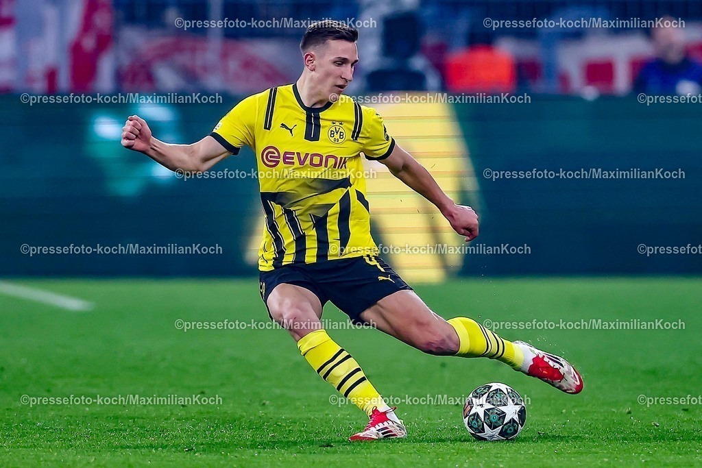 UCL04032502159 | 04.03.2025, Fußball, UEFA Champions League, Borussia Dortmund - OSC Lille, Signal Iduna Park, Runde der 16, Saison 2024 2025: Nico Schlotterbeck (BVB #4)