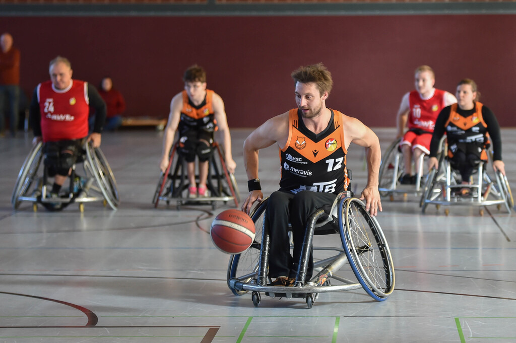 2024-10-26-0655 | RSKV Tuebingen vs. Hannover United 2, Rollstuhlbasketball, 2. Bundesliga Sued, 3. Spieltag, Saison 2024/2025, 26.10.2024, Foto: Ralph Kunze - Realisiert mit Pictrs.com