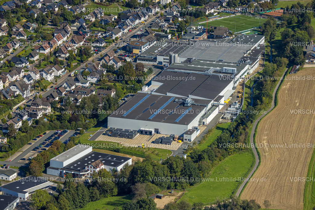 Lennestadt230909614Elspe | Luftbild, Gewerbegebiet an der Bundesstraße B55, Elspe, Lennestadt, Sauerland, Nordrhein-Westfalen, Deutschland