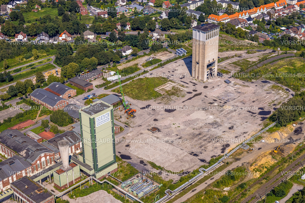 Gelsenkirchen240808071GE-Nord | Luftbild, geplantes neues Quartier Wohnen und Arbeiten, ehemaliges DSK Bergwerk Lippe, Egonstraße, Zeche Westerholt, Hassel, Gelsenkirchen, Ruhrgebiet, Nordrhein-Westfalen, Deutschland