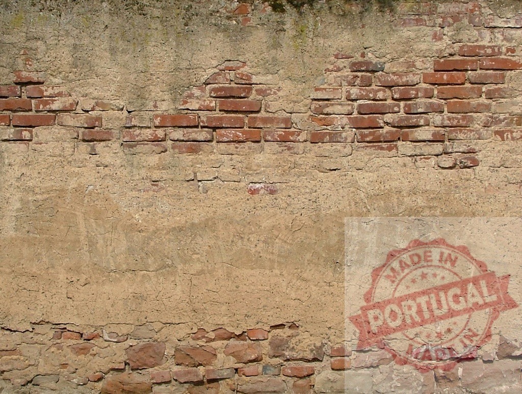 Old weathered brick wall with crumbling plaster revealing bricks beneath | Crumbling plaster reveals old bricks beneath on a weathered wall, creating a textured, rustic backdrop - Realized with Pictrs.com