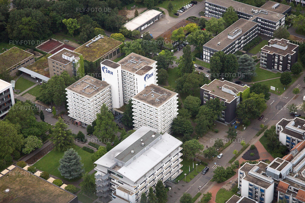 Luftbild: Hochschule SRH im Ortsteil Wieblingen in Heidelberg im Bundesland Baden-Württemberg in Deutschland.Foto: IMG_090800.jpg vom 04.07.2016 durch Werner Riehm/FLY-FOTO.deAuflösung des Originals: 4850 x 3233 pxSRH University | Dein Ziel. Dein Studium.