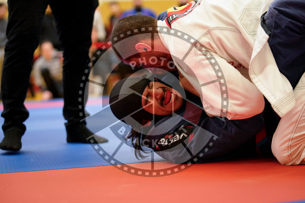 20240203PBB05495 | Fighters compete during the Brazilian Jiu-Jitsu Championship of the AJP Tour in Maintal by Frankfurt am Main, Germany, on February 2, 2024.