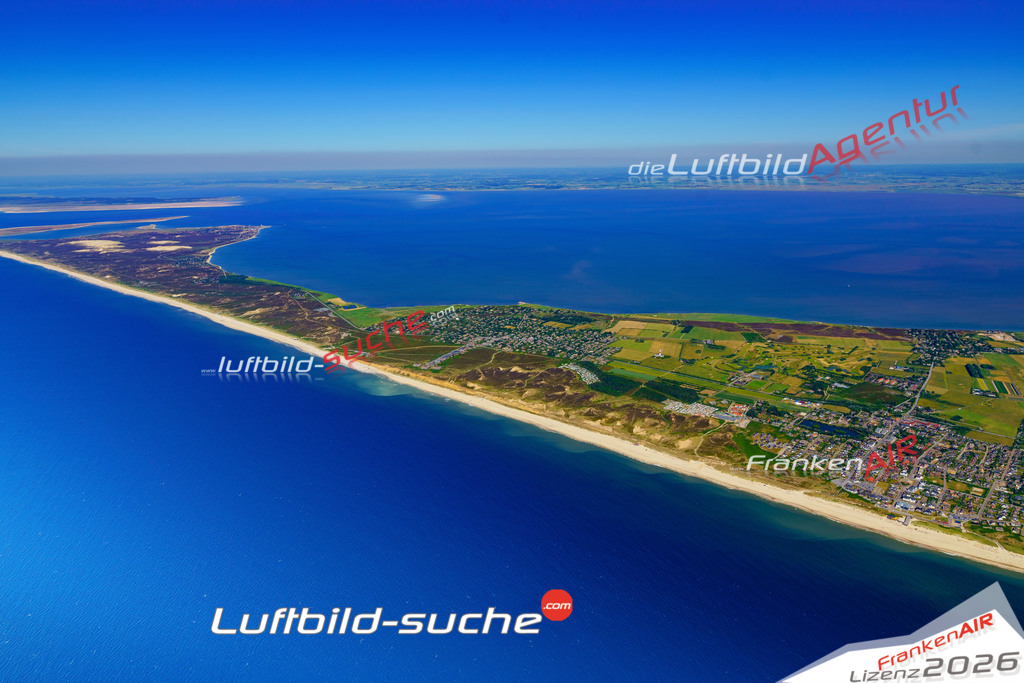 Die Luftbildaufnahme Kampen - Sylt wurde 2018 mittels Flugzeug (keine Drohne) erstellt. Perfekte Schärfe und Druck- Auflösung- Garantiert!