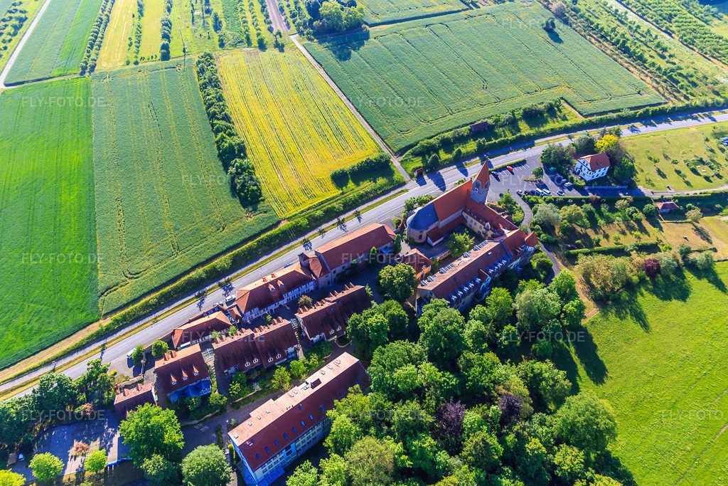 Luftbild: Antonia-Werr-Zentrum im Kloster St. Ludwig in Wipfeld im Bundesland Bayern in Deutschland. Foto: IMG_100288.jpg vom 27.05.2017 durch Werner Riehm/FLY-FOTO.deSt. Ludwig - Antonia-Werr-Zentrum - Antonia-Werr-Zentrum GmbH