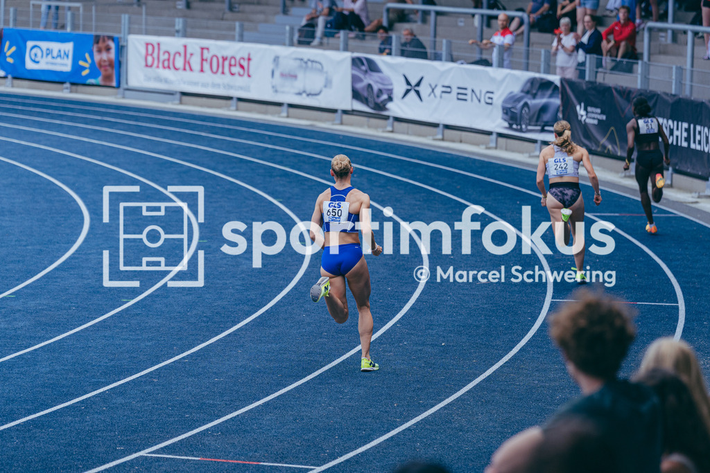 DM U23 U18 Bochum 2026 | Johanna Martin (1. LAV Rostock), Startnummer 650, 400-Meter-Lauf, Deutsche Meisterschaften der U18 &amp; U23 2026, Lohrheidestadion Bochum-Wattenscheid, 04.07.2026 Foto: Marcel Schwering / sportimfokus - Realisiert mit Pictrs.com