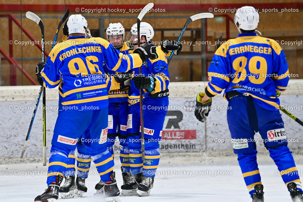 EC Spittal Hornets vs. EHC Althofen 6.1.2024 | Jubel EHC Althofen Mannschaft, #20 Kogler Benjamin, #96 Kronlechner Christoph