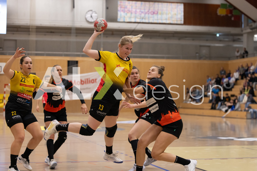 Handball I Frauen I Saison 2025-2026 I Handball Swiss Premium League 1 | Women I Round 5 I  Yellow Winterthur - GC Amicitia Zürich I 15.03.2026 | 13 Maxime Drent (NL) (Yellow Winterthur) – Rückraum mitte - Realisiert mit Pictrs.com