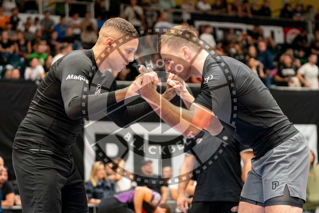 20230916PBB1111 | Fighters compete during the grappling tournement ADCC Trials (European, Middle East and African Championship) in Warsaw, Poland, on September 16, 2023.