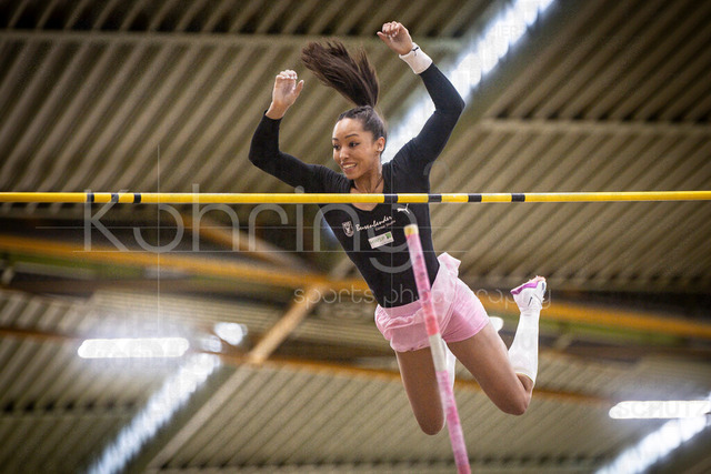 Deutsche Leichtathletik-Hallenmeisterschaften; Dortmund, 01.03.2026 | Jacqueline Otchere (MTG Mannheim); Deutsche Leichtathletik-Hallenmeisterschaften am 01.03.2026 in der Helmut-Körnig-Halle in Dortmund. 