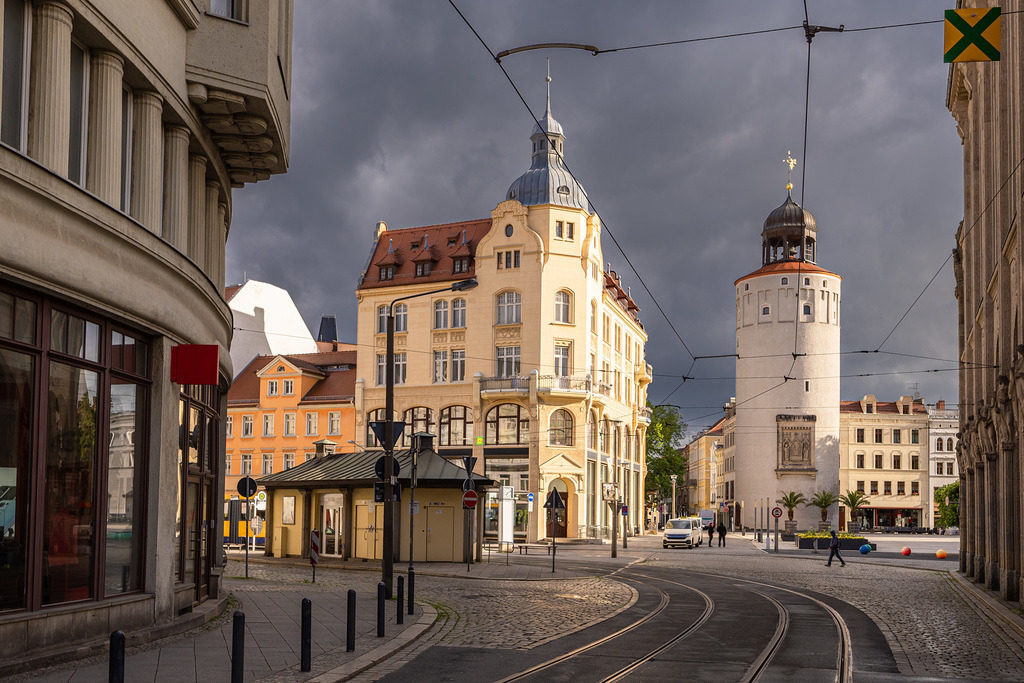 Blick auf den Dicken Turm in der Stadt Görlitz | Blick auf den Dicken Turm in der Stadt Görlitz.
