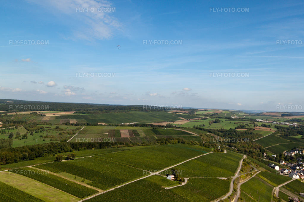 Aerial view: View of the town in Lenningen in the state Greiwemaacher, Luxembourg. – Photo: IMG_33691.jpg taken on 09/11/2010 by Werner Riehm/FLY-FOTO.com – Resolution of the original: 4752 x 3168 px