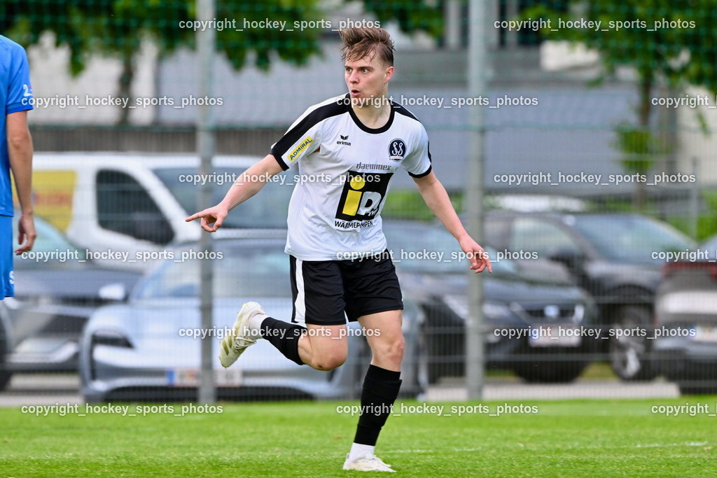 SAK vs. SV Spittal Drau 1921 | Jubel #7 Ralph Roman Scheer SV Spittal, SAK vs. SV Spittal Drau 1921, SAK vs. SV Spittal Drau 1921 am 23.05.2025 in Klagenfurt (Sportpark Welzenegg), Austria, (Photo by Bernd Stefan)