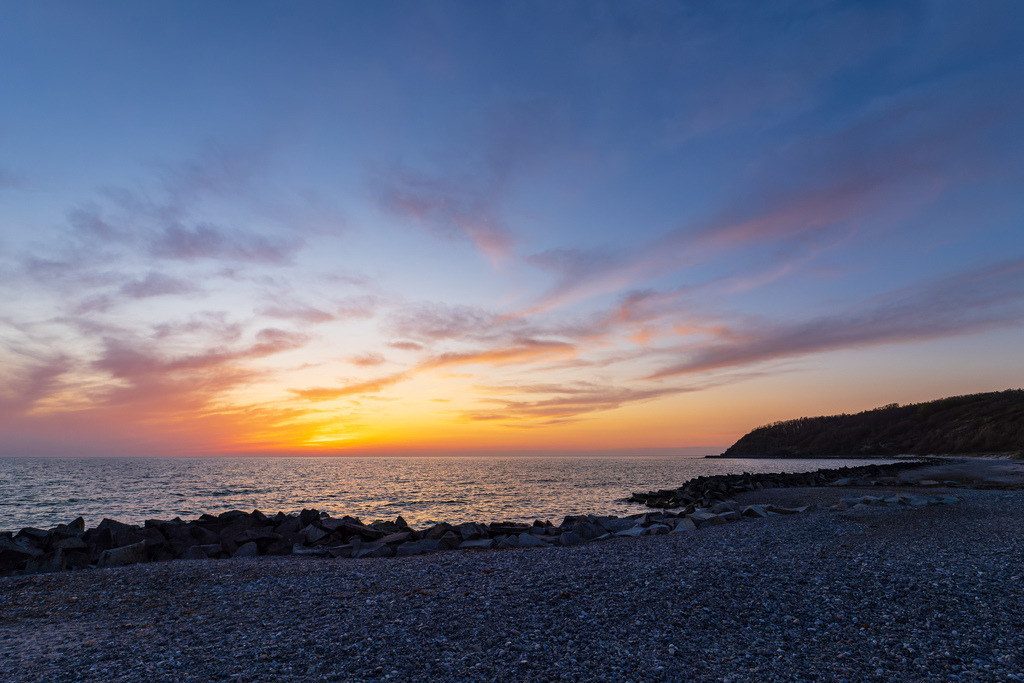 Sonnenuntergang am Strand von Kloster auf der Insel Hiddensee | Sonnenuntergang am Strand von Kloster auf der Insel Hiddensee.