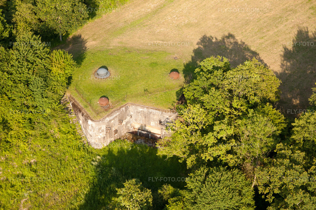 Aerial view: Fort Ligne Maginot in Budling in the state Moselle, France.Photo: IMG_29462.jpg taken on 06/26/2010 by Werner Riehm/FLY-FOTO.comResolution of the original: 4103 x 2735 px
