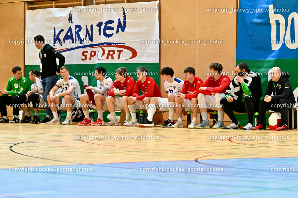 SC Ferlach vs. ALPLA HC Hard 2.3.2024 | Spielerbank Hc Hard, SC Ferlach vs. ALPLA HC Hard 2.3.2024, SC Ferlach vs. ALPLA HC Hard am 02.03.2024 in Ferlach (Ballspielhalle Ferlach), Austria, (Photo by Bernd Stefan)