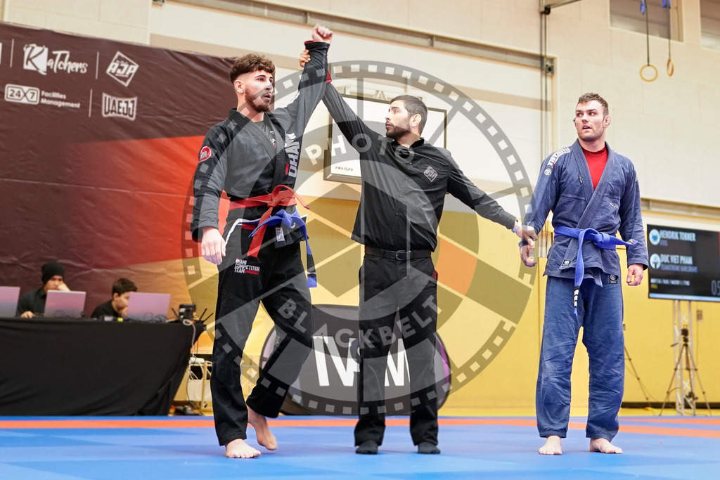 20240203PBB05860 | Fighters compete during the Brazilian Jiu-Jitsu Championship of the AJP Tour in Maintal by Frankfurt am Main, Germany, on February 2, 2024.