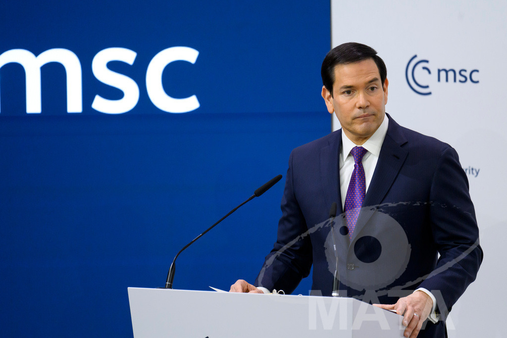 _DWA7403 | Politiker Marco Rubio (REP), Außenminister der Vereinigten Staaten von Amerika, spricht auf der Münchner Sicherheitskonferenz 2026. München, 14.02.2026 Bayern Deutschland - Realisiert mit Pictrs.com