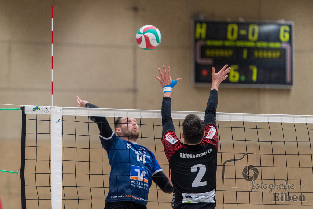Oldenburger TB-VSG Ammerland | Volleyball Regionalliga; Oldenburger TB-VSG Ammerland am 24.01.2026 in Oldenburg (Sporthalle Haarenesch), Photo: Philip Eiben 2026 - Realisiert mit Pictrs.com