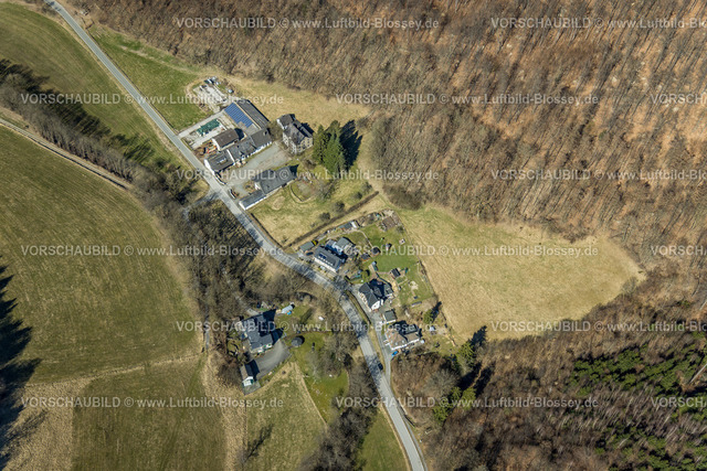 Meschede220302844 | Luftbild, Gutshof Pohl Gasthof in Beringhausen, ehemaliges Rittergut Beringhausen, Meschede, Sauerland, Nordrhein-Westfalen, Deutschland