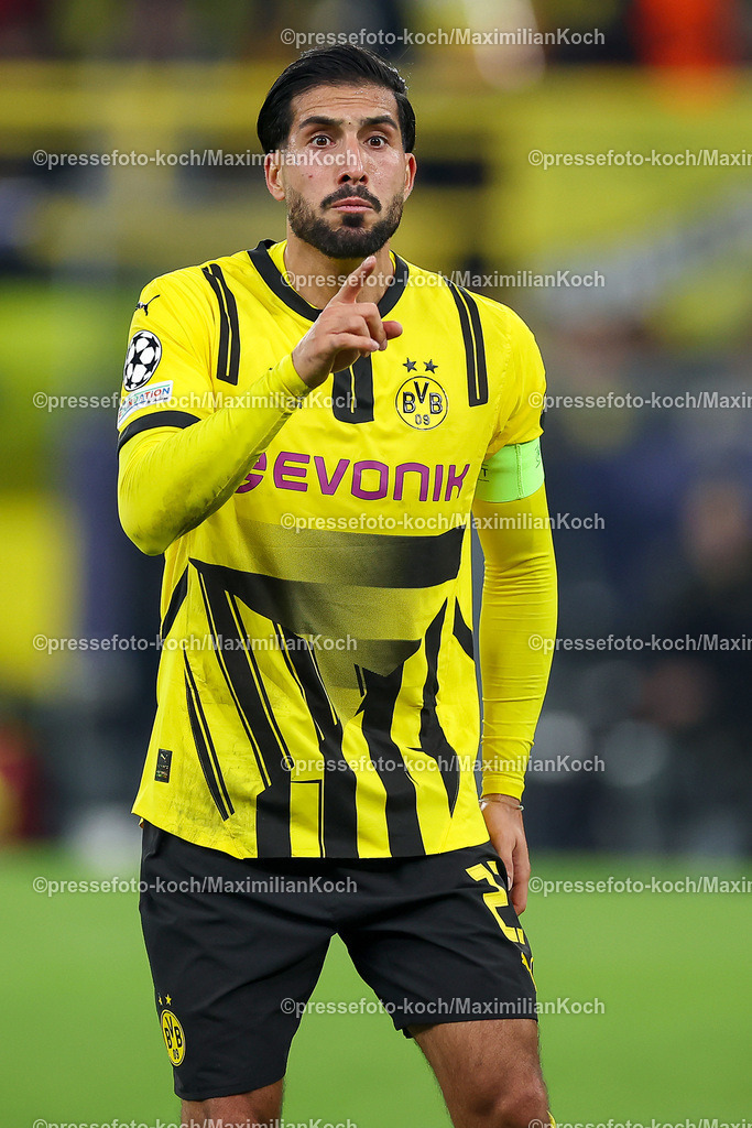 BVB01102402181 | 01.10.2024, Fußball, UEFA Champions League, Borussia Dortmund - Celtic Glasgow, 2. Spieltag, Signal Iduna Park, Saison 2024 2025: Emre Can (BVB #23) gestikulierend Gestik Mimik wütend rufend