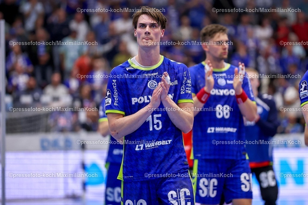 Gum30042601183 | 30.04.2026, Handball, 1. HBL, VfL Gummersbach - Frisch Auf! Göppingen, Saison 2025 / 2026 Herren, Schwalbe-Arena: Miro Schluroff (VfL Gummersbach #15) 