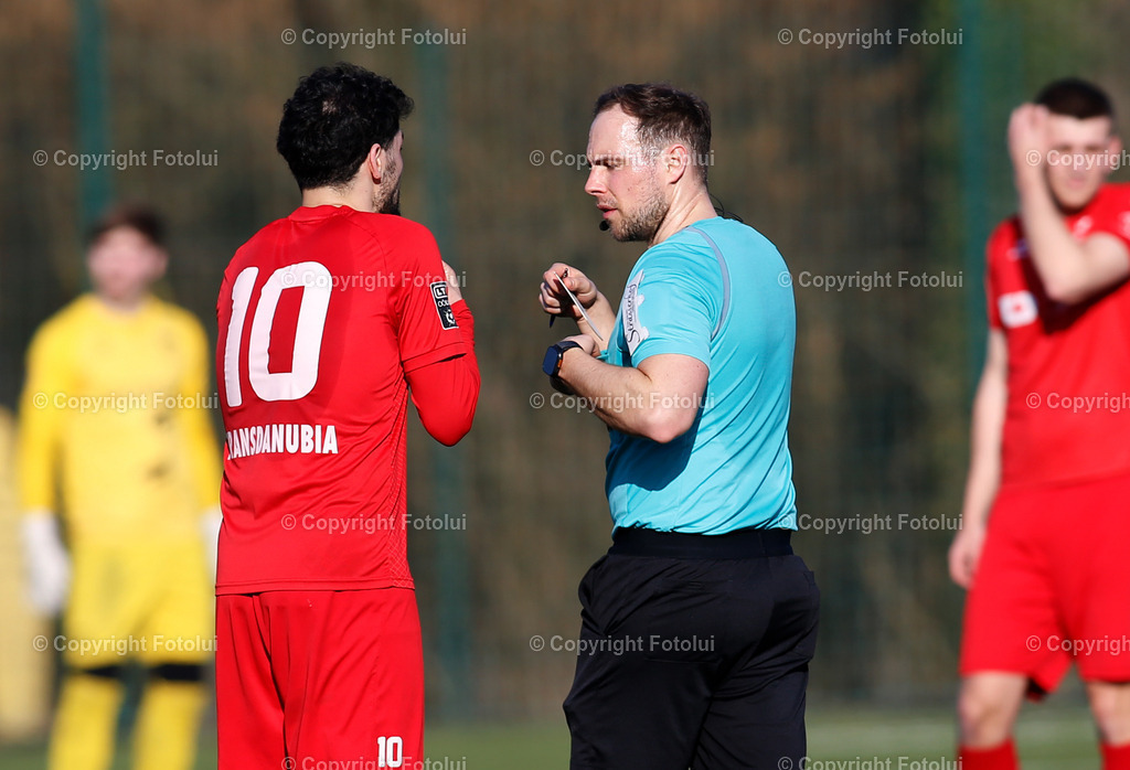 A_LUI_07032026_26 | SPORT,FUSSBALL, LT1 OOE LIGA ASKOE OEDT-UNION PERG 07.03.2026 IM BILD: BUENYAMIN KARATAS  (OEDT1B) UND SCHIEDSRICHETR ROBERT AIGLSPERGER  BILD: FOTOLUI 
