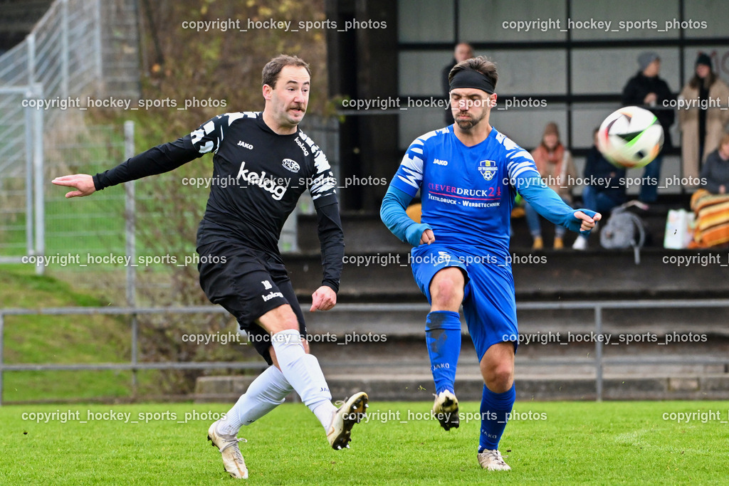 MSC Magdalen vs. SV Wernberg | #18 Daniel Brandauer MSC Magdalen, #5 Fabio Tilli SV Wernberg, MSC Magdalen vs. SV Wernberg, MSC Magdalen vs. SV Wernberg am 10.11.2024 in Magdalen (Sportplatz Magdalen), Austria, (Photo by Bernd Stefan)