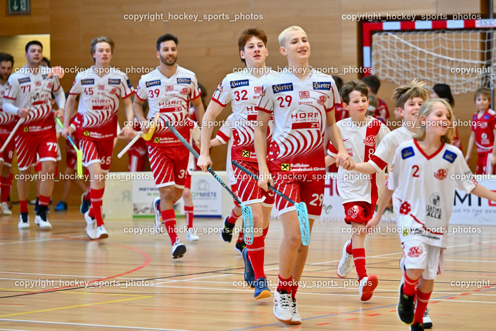 VSV Unihockey vs. KAC Floorball 4.2.2023 | #29 Sebastian Flaschberger, #32 Tim Deisinger