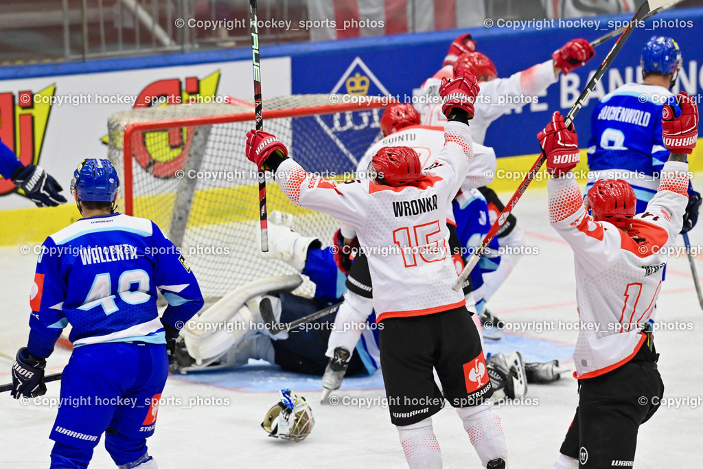 EC IDM Wärmepumpen VSV vs. Comarch Cracovia 11.9.2022 | Jubel Comarch Mannschaft, #15 Patryk Wronka, #14 Erik Nèmec