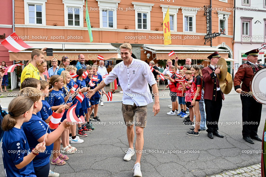 Empfang Heiko Gigler in Gmünd | Empfang Heiko Gigler in Gmünd, Empfang Heiko Gigler in Gmünd am 14.08.2024 in Gmünd (Hauptplatz Gmünd), Austria, (Photo by Bernd Stefan)