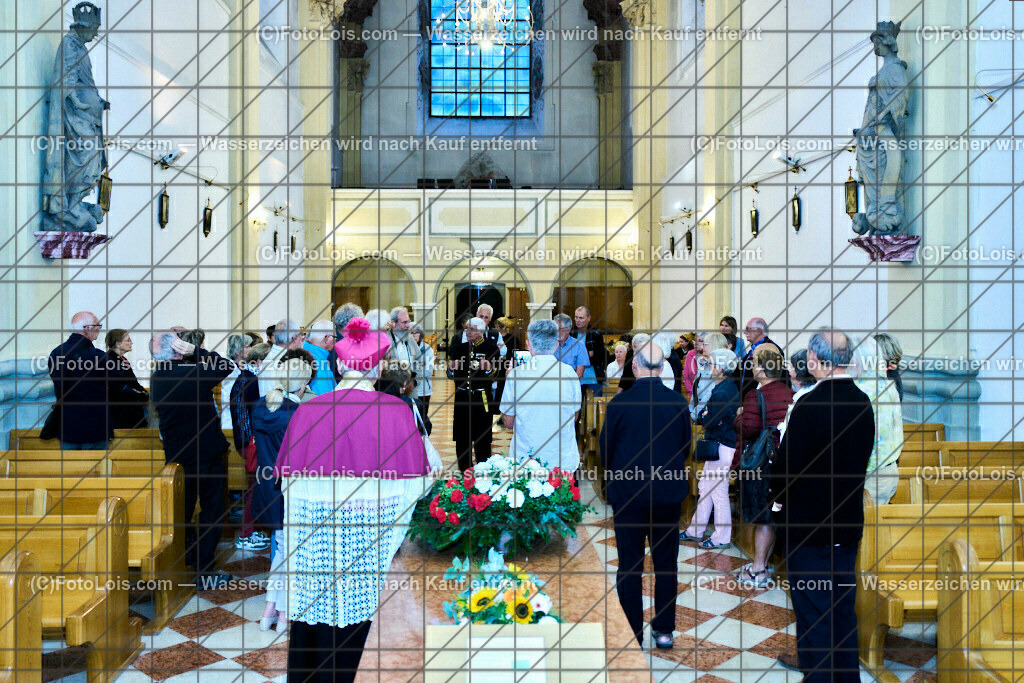 ALP3826_Jeanne de Ferrette_Kranzniederlegung_Grabplatte_Hildebrand | (C)FotoLois.com, Alois Spandl, 700stes Hochzeitsjubiläum - Albrecht II. mit Johanna von Pfirt in Thann (FR) im März 2024. Empfang des Organistionskommitees aus der Region Ferrette (Pfirt)/Thann aus dem Elsass mit Empfang durch die Stadtgemeinde und Bezirkshauptmannschaft Scheibbs im Schloss Scheibbs und anschließender Kranzniederlegung in der Kartausenkirche über der Krypta des Gründerehepaares durch Mitglieder des Templer Ordens im Beisein von Mitgliedern der Goldhaubengruppen, Fr 22. September 2023.