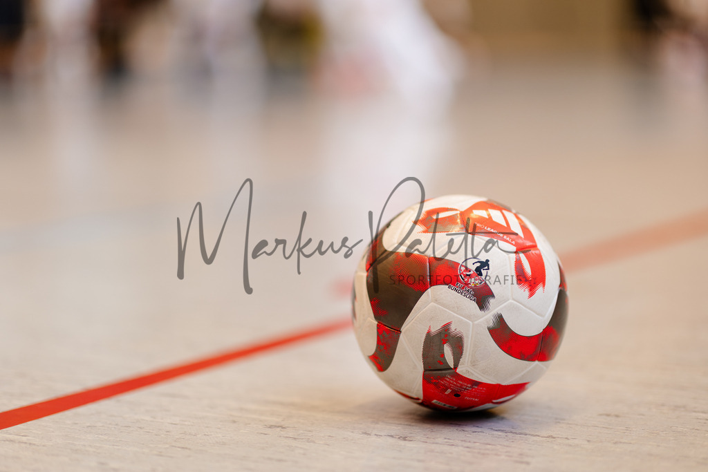 Futsal-Bundesliga, Saison 2025/2026, 2. Spieltag: SC Preußen Münster - FC Liria Futsal Berlin | Futsal-Bundesliga, Saison 2025/2026, 2. Spieltag, SC Preußen Münster empfängt FC Liria Berlin in der Universitäts-Sporthalle in Münster. Foto: sportfotografie.ms | Markus Paletta - Realisiert mit Pictrs.com