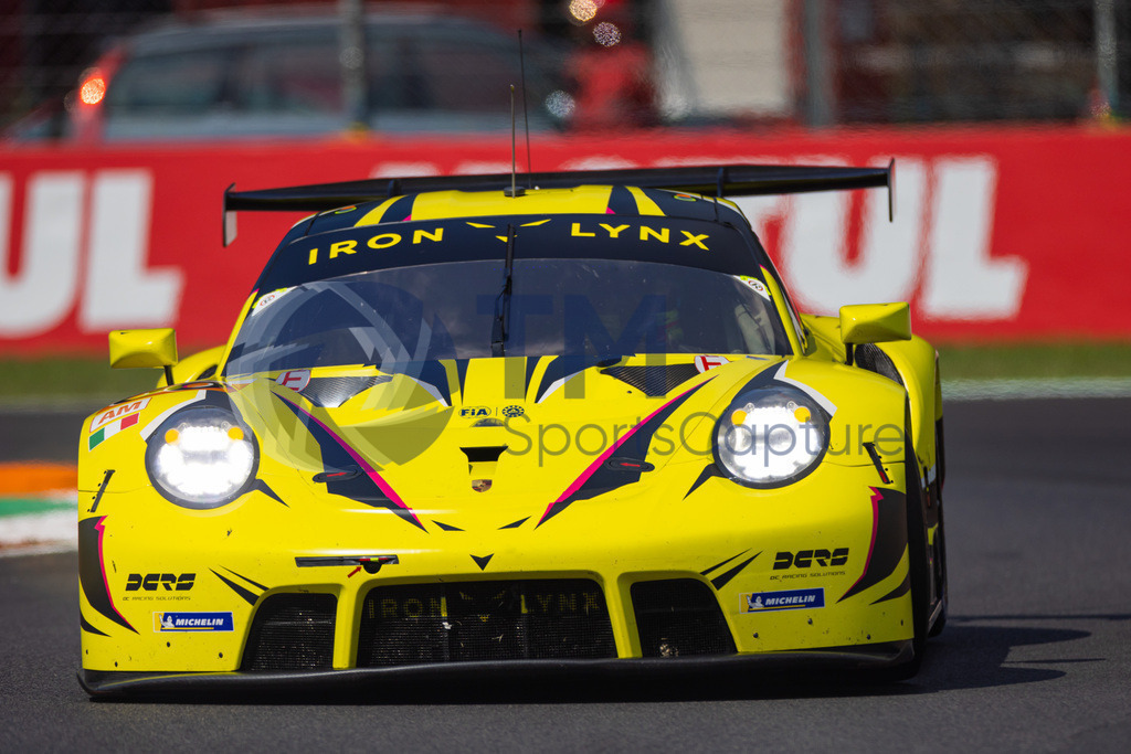 Trainproduction-20230708-0078 | MONZA,ITALY,08.Jul.23 - MOTORSPORTS - WEC, FIA World Endurance Championships, 6h of Monza, Autodromo Monza. Image shows Claudio Schiavoni (ITA), Matteo Cressoni (ITA) and Alessio Picariello (BEL/ Iron Lynx). Photo: Trainproduction / Matthias Trinkl