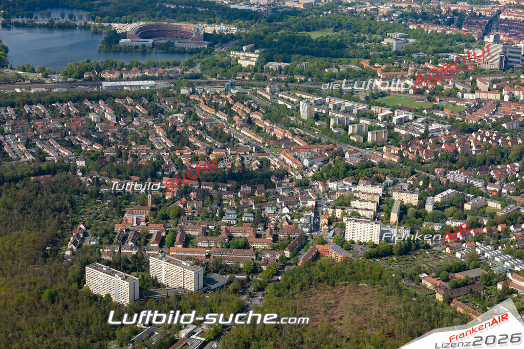 aktuelles Luftbild von Gleisshammer Nuernberg  - Luftaufnahme wurde 2019 von https://frankenair.de mittels Flugzeug (keine Drohne) erstellt.