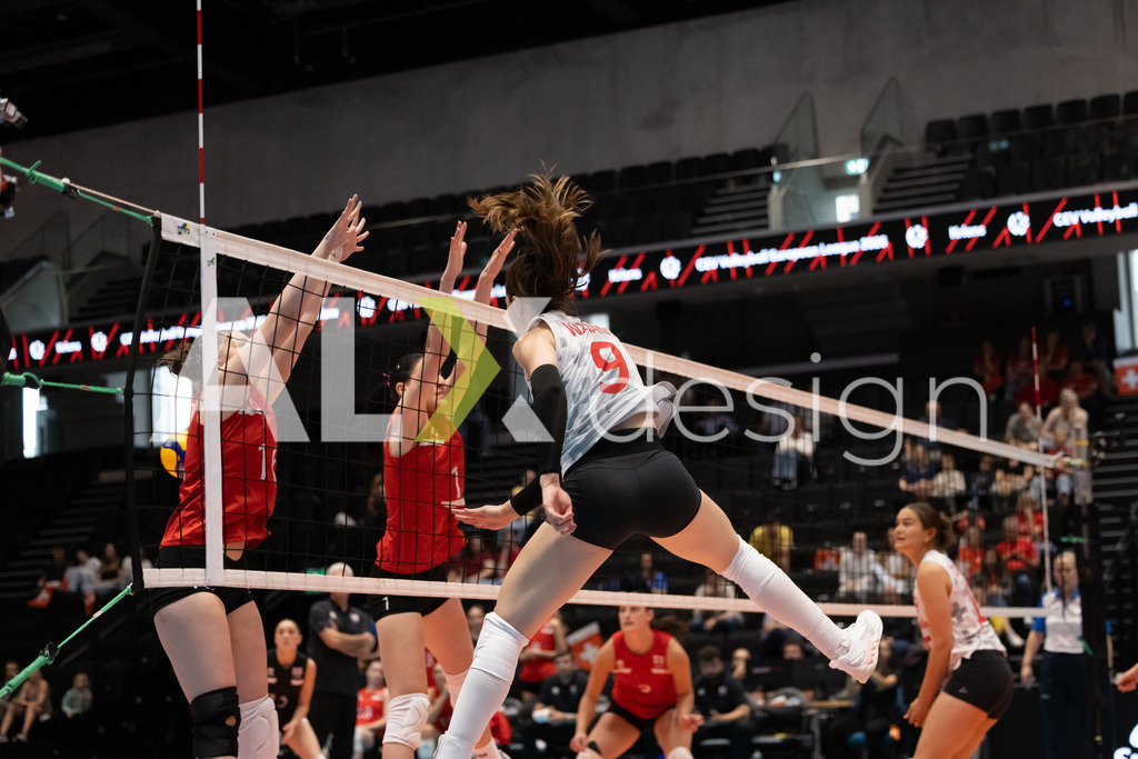 Georgia v Switzerland - CEV European League Women | KRIENS, SWITZERLAND - JUNE 12: SARINA WIELAND of Switzerland during the CEV European League match between Georgia and Switzerland at Pilatus Arena on June 12, 2026 in Kriens, Switzerland. - Realisiert mit Pictrs.com