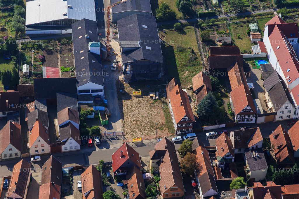 Luftbild: DBK Gelände zwischen Rheinstraße und Josef-David-Straße in Kandel im Bundesland Rheinland-Pfalz in Deutschland. Foto: IMG_094923.jpg vom 24.09.2016 durch Werner Riehm/FLY-FOTO.de