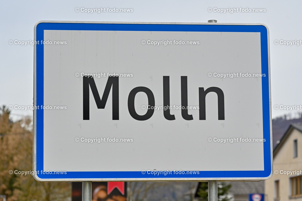 Molln_ 17.01.2023-31 | 17.01.2023, Molln, AUT, Erdgasbohrung, im Bild Ortstafel, Ortsschild, Ortsanfang, Schild, Tafel