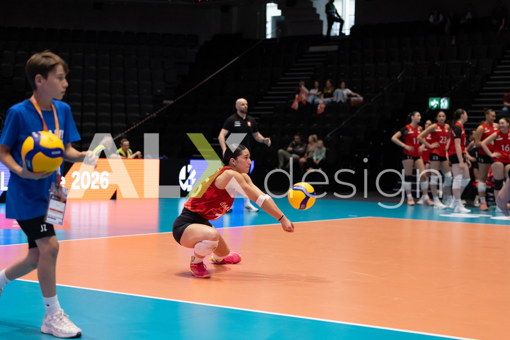 Georgia v Switzerland - CEV European League Women | KRIENS, SWITZERLAND - JUNE 12: FABIANA MOTTIS of Switzerland during the CEV European League match between Georgia and Switzerland at Pilatus Arena on June 12, 2026 in Kriens, Switzerland. - Realisiert mit Pictrs.com