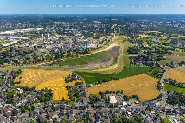 Oberhausen230705856 | Luftbild, OQ Chemicals Werk Ruhrchemie, Überflutungsfläche, Holten, Oberhausen, Ruhrgebiet, Nordrhein-Westfalen, Deutschland
