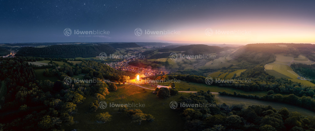 Sonnenwendfeuer bei Lauterstein | löwenblicke | shop