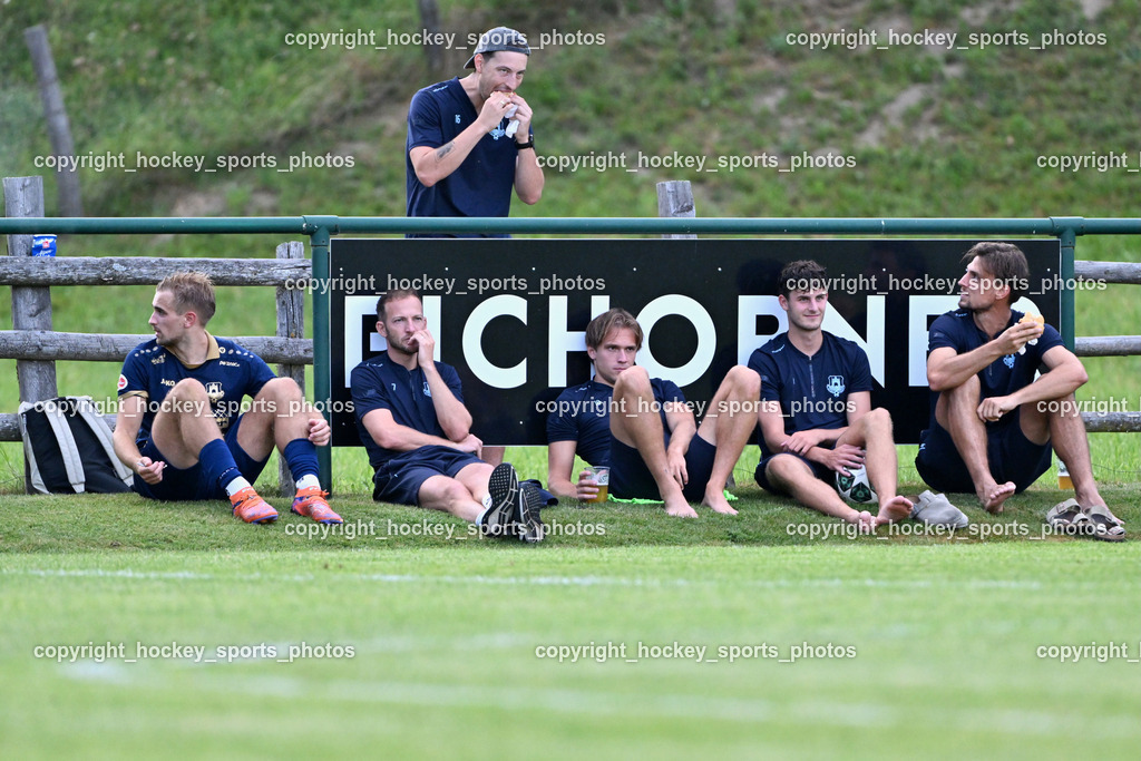 SV Malta vs. ATUS Velden | #99Luca Pollanz ATUS Velden, #7 Mario Kröpfl ATUS Velden, #10 Lukas Lausegger ATUS Velden, #14 Thorsten Mahrer ATUS Velden, SV Malta vs. ATUS Velden, SV Malta vs. ATUS Velden am 19.08.2025 in Malta (Sportplatz Malta), Austria, (Photo by Bernd Stefan)