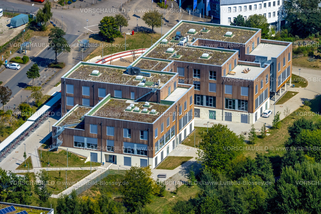 Witten220809029 | Luftbild, Universität Witten / Herdecke mit Neubau Campuserweiterung in Holz-Hybridbauweise, Annen, Witten, Ruhrgebiet, Nordrhein-Westfalen, Deutschland