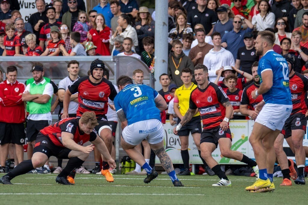 Heidelberg, 15.06.2024, Rugby 1. Bundesliga, Saison 2023/24, Finale um die deutsche Meisterschaft: SC Frankfurt 1880 gegen SC Neuenheim | Heidelberg, 15.06.2024, Rugby 1. Bundesliga, Saison 2023/24, Finale um die deutsche Meisterschaft: SC Frankfurt 1880 gegen SC Neuenheim - Realisiert mit Pictrs.com