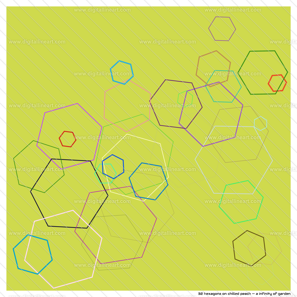 32-hexagons-chilled-peach-a-infinity-of-garden | digitallineart - Realisiert mit Pictrs.com