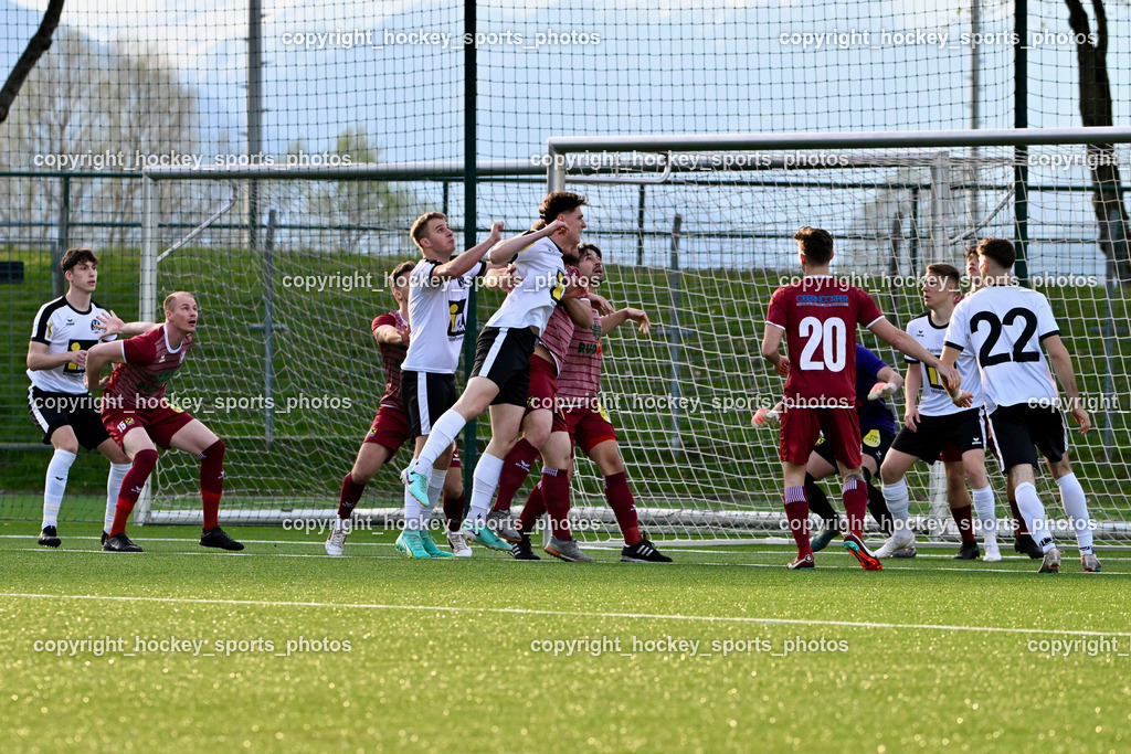 SV Spittal vs. VST Völkermarkt 5.4.2024 | #9 Samuel Müllmann SV Spittal, #15 Matthias Maierhofer VST Völkermarkt, #4 Thomas Walker SV Spittal, #3 Killian Brandner SV Spittal, #20 Raphael Lukas Kulterer VST Völkermarkt, #7 Ralph Roman Scheer SV Spittal, #22 Max Steinthaler SV Spittal, SV Spittal vs. VST Völkermarkt 5.4.2024, SV Spittal vs. VST Völkermarkt am 05.04.2024 in Spittal an der Drau (Goldeck Stadion), Austria, (Photo by Bernd Stefan)