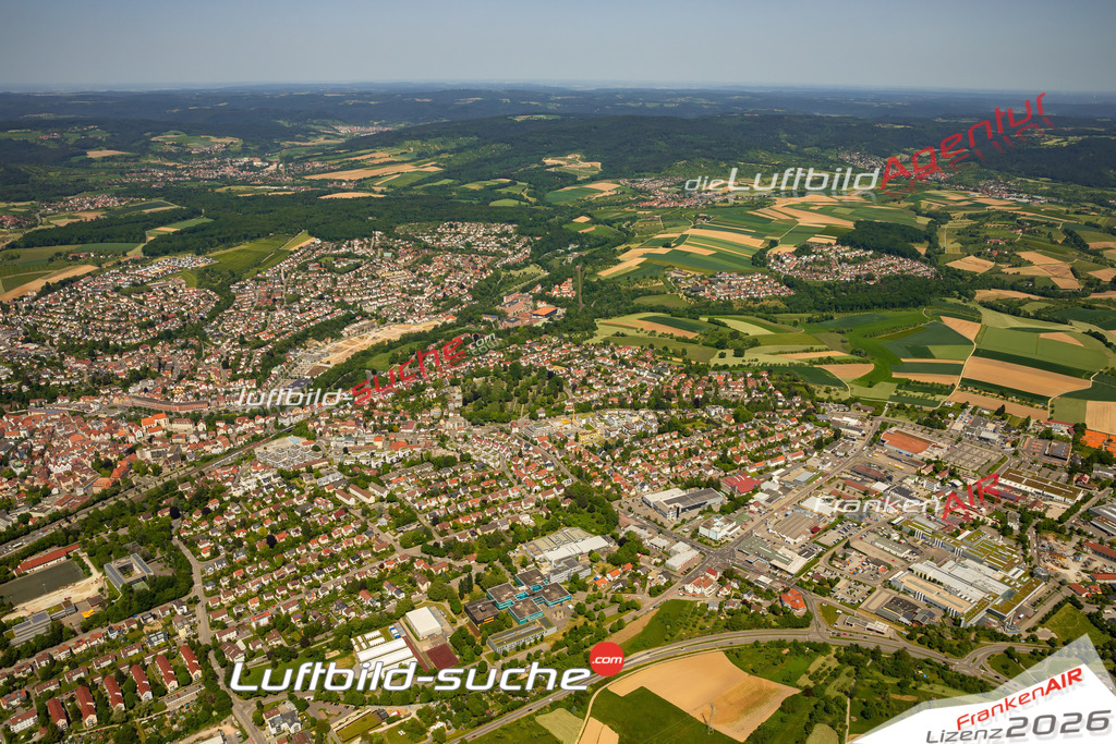 Das Luftbild zeigt  Backnang - Die Luftaufnahme wurde 2023 vom UL-Flugzeug aus erstellt ( keine Drohne ) - Hochauflösende Luftaufnahme - Für grossformatige Ausdrucke geeignet. Die Geschenkidee !Mit Lizenz und Bildrechte bestellbar