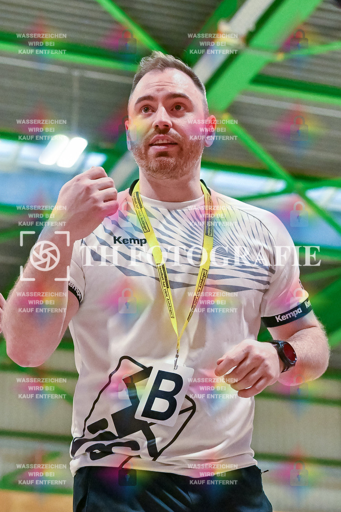 GER, SG Maulburg/Steinen - TuS Ringsheim, Handball, Landesliga Suedbaden, 22. Spieltag, Saison 2024/2025, 23.03.2025 | Andre Leuchtmann (SG Maulburg/Steinen, #13)GER, SG Maulburg/Steinen - TuS Ringsheim, Handball, Landesliga Suedbaden, 22. Spieltag, Saison 2024/2025, 23.03.2025Foto: TH Fotografie/Thomas Hess