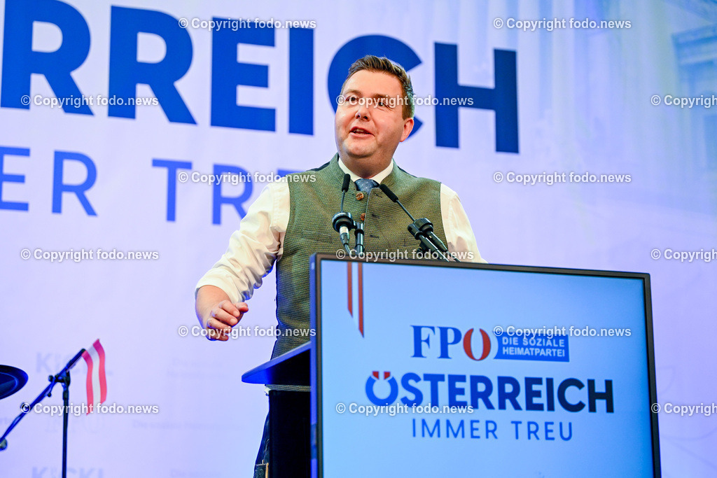 Urfahraner Jahrmarkt_ 1.Mai Kundgebung FPOE_ 01.05.2025-66 | 01.05.2025, Urfahraner Jahrmarkt, AUT, 1.Mai Kundgebung FPOE, im Bild Michael Raml (FP, Stadtrat Linz)